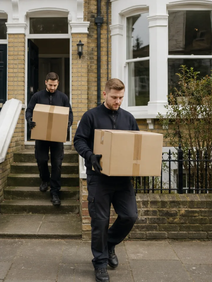 Illustrative removal company working scene