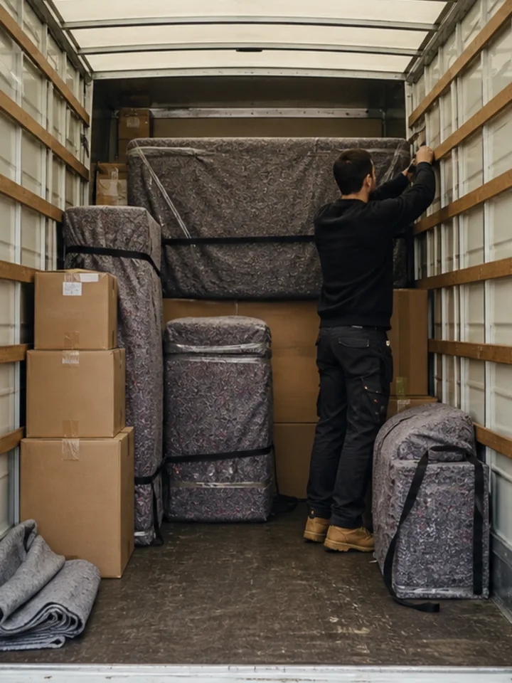 Illustrative office removals scene